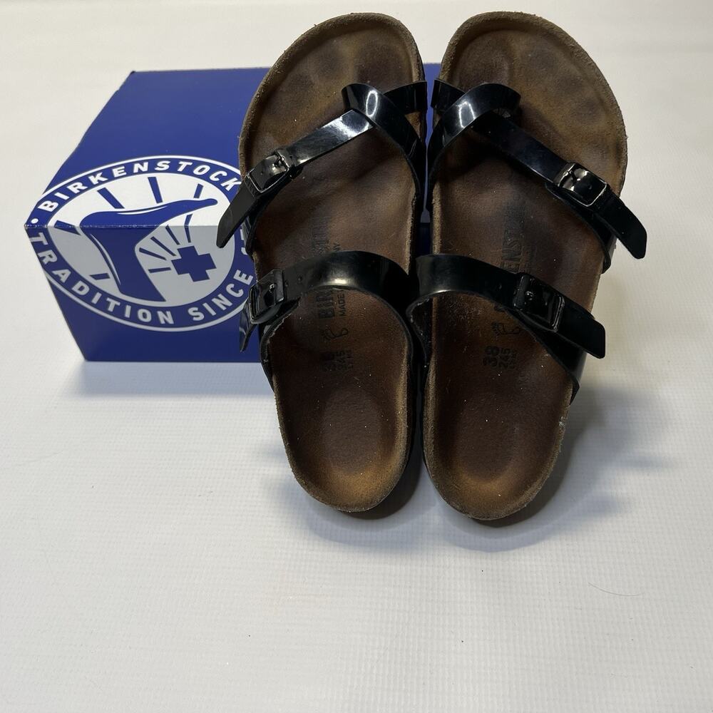 Birkenstock Mayari Black Toe Loop Sandals Womens Size 38 L7 M5